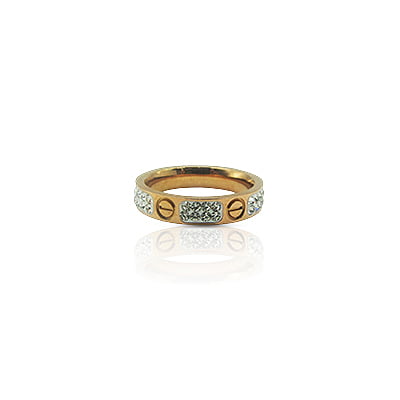 Anti-Tarnish Finger Ring - White Stone Anti-Tarnish Finger Ring - White Stone