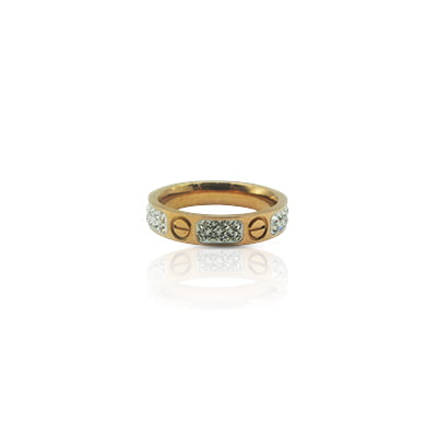 Anti-Tarnish Finger Ring - White Stone Anti-Tarnish Finger Ring - White Stone