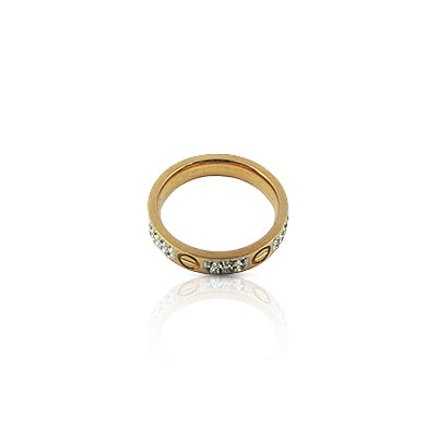 Anti-Tarnish Finger Ring - White Stone Anti-Tarnish Finger Ring - White Stone