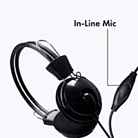Wired Headphone (AD-304) with Single Jack Pin for Sound and Mic, Stereo Audio Quality, Comfortable Fit for PC, Laptop, Mac, Gaming, and More