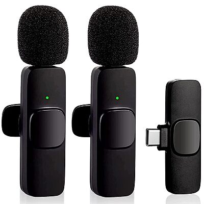 Wireless Microphone for Phone – Type C Compatible Lavalier Mic for YouTube, Vlogs, Podcasts, ASMR, Live Shows, Interviews, and Conferences