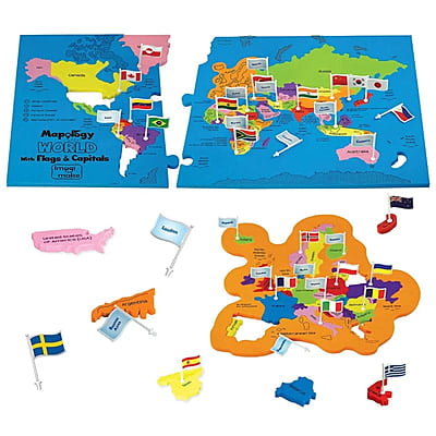 World With flags and Capital World With flags and Capital