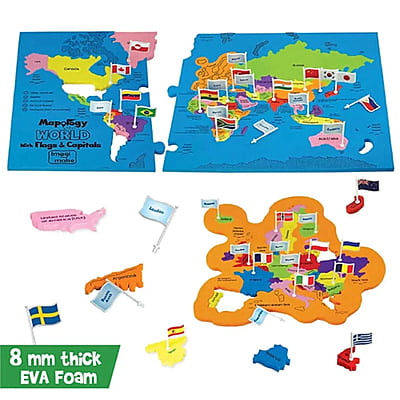 World With flags and Capital World With flags and Capital