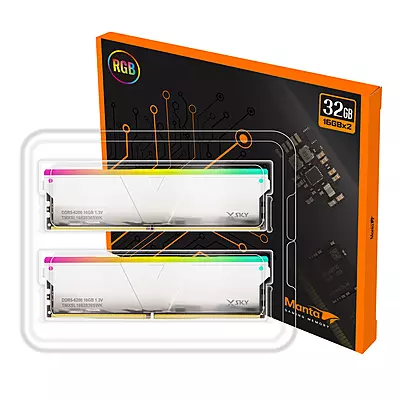 XSKY V-COLOR DDR5 Gaming Memory Manta INTEL 32GB Kit (16GBx2) CL34/1.35V - 7200Mhz (Silver), TMXSO1672834SKK