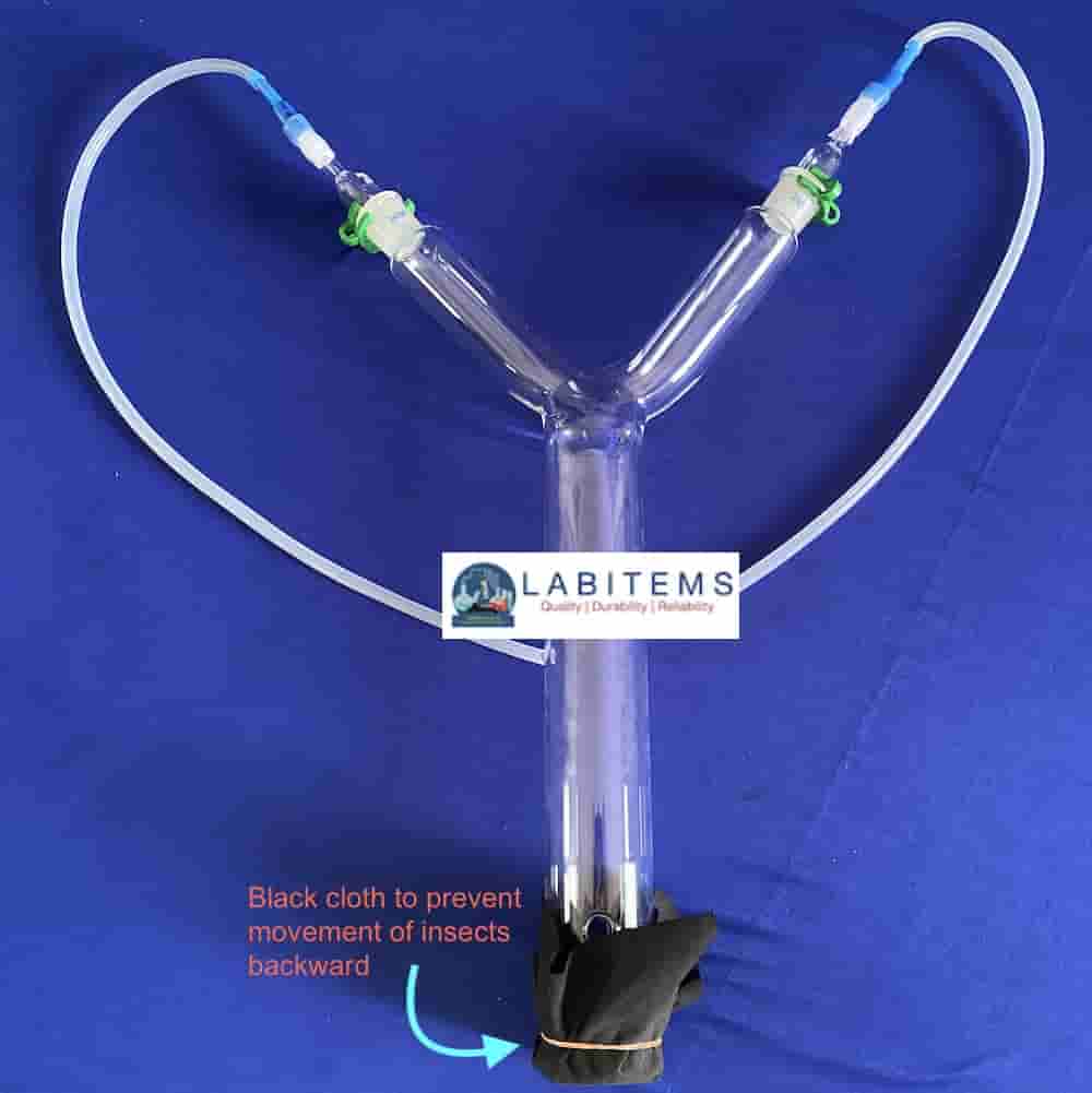 Y-tube (boro 3.3) for Olfactometer 4 cm for medium size insects Y-tube (boro 3.3) for Olfactometer 4 cm for medium size insects