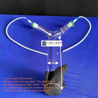 Y-tube (boro 3.3) for Olfactometer 4 cm for medium size insects Y-tube (boro 3.3) for Olfactometer 4 cm for medium size insects