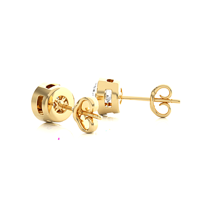 Tara Crown Glow – Halo Diamond Studs