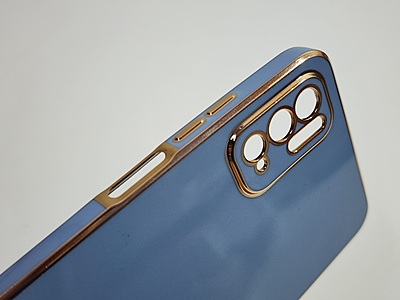 Back Cover for Poco M3 | Golden Line | Tempered Glass Combo Back Cover for Poco M3 | Golden Line | Tempered Glass Combo
