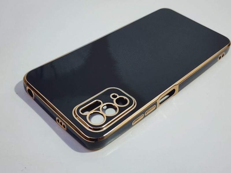 Back Cover for Poco M3 | Golden Line | Tempered Glass Combo Back Cover for Poco M3 | Golden Line | Tempered Glass Combo