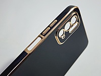 Back Cover for Poco M3 | Golden Line | Tempered Glass Combo