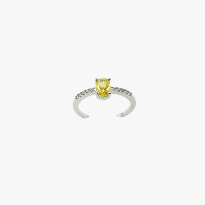 Yellow Stone Embellished Finger Ring Yellow Stone Embellished Finger Ring