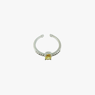 Yellow Stone Embellished Finger Ring Yellow Stone Embellished Finger Ring