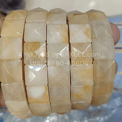 Yellow Aventurine Pyramid Bracelet