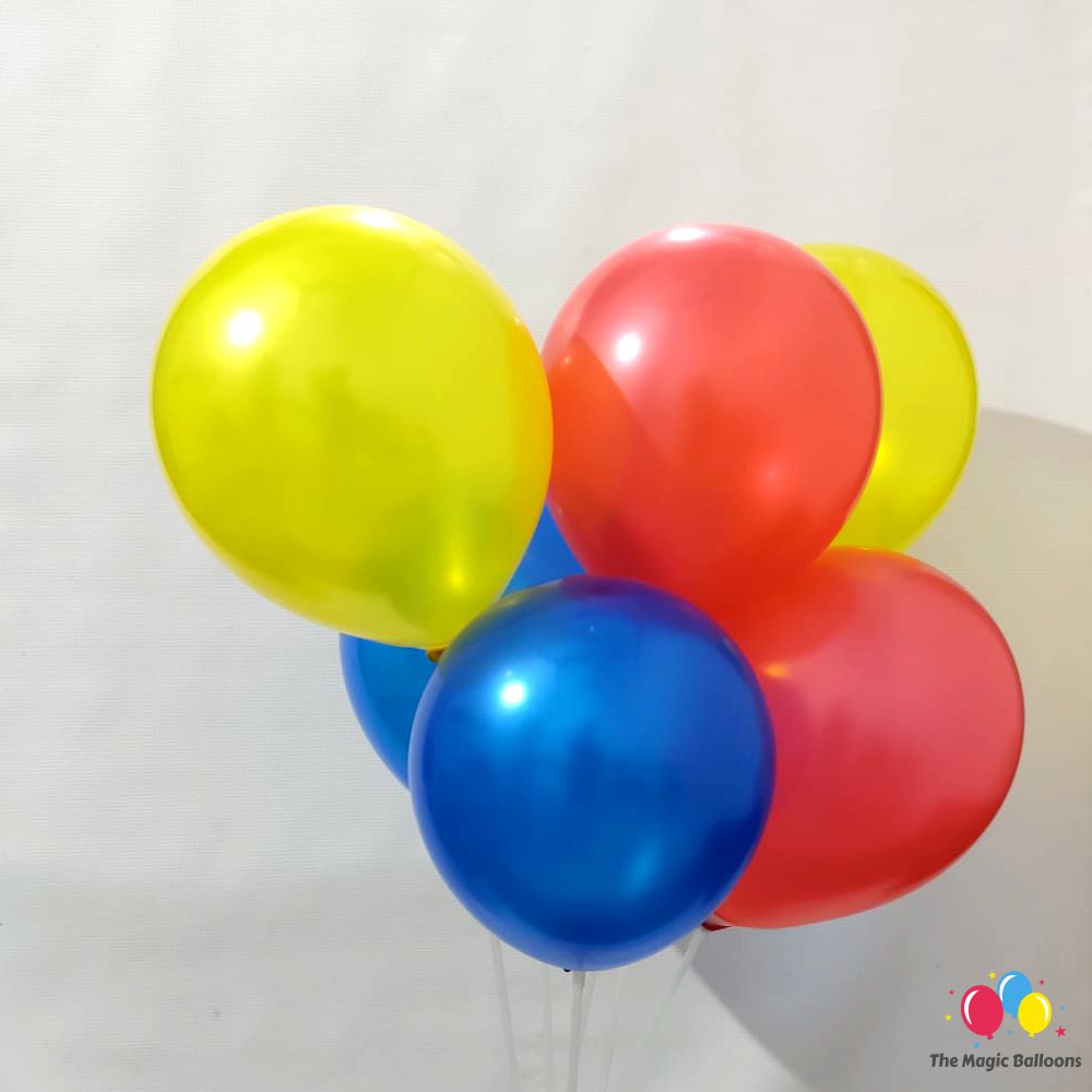 The Magic Balloons Store- Plain Multicolor Latex Balloons- Balloons for Party, Play School, Summer Camp, Birthday, Wedding, Photoshoot Decoration Pack of 30pcs – 181483 The Magic Balloons Store- Plain Multicolor Latex Balloons- Balloons for Party, Play School, Summer Camp, Birthday, Wedding, Photoshoot Decoration Pack of 30pcs – 181483