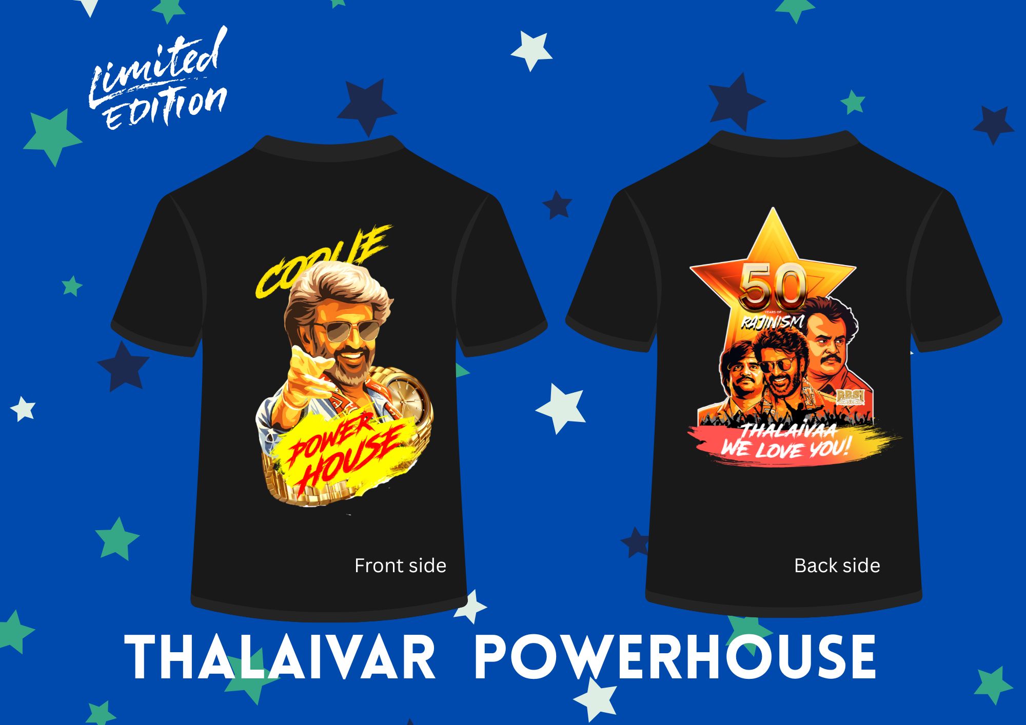Thalaivar FDFS Powerhouse Mass Tshirt|  Limited Edition