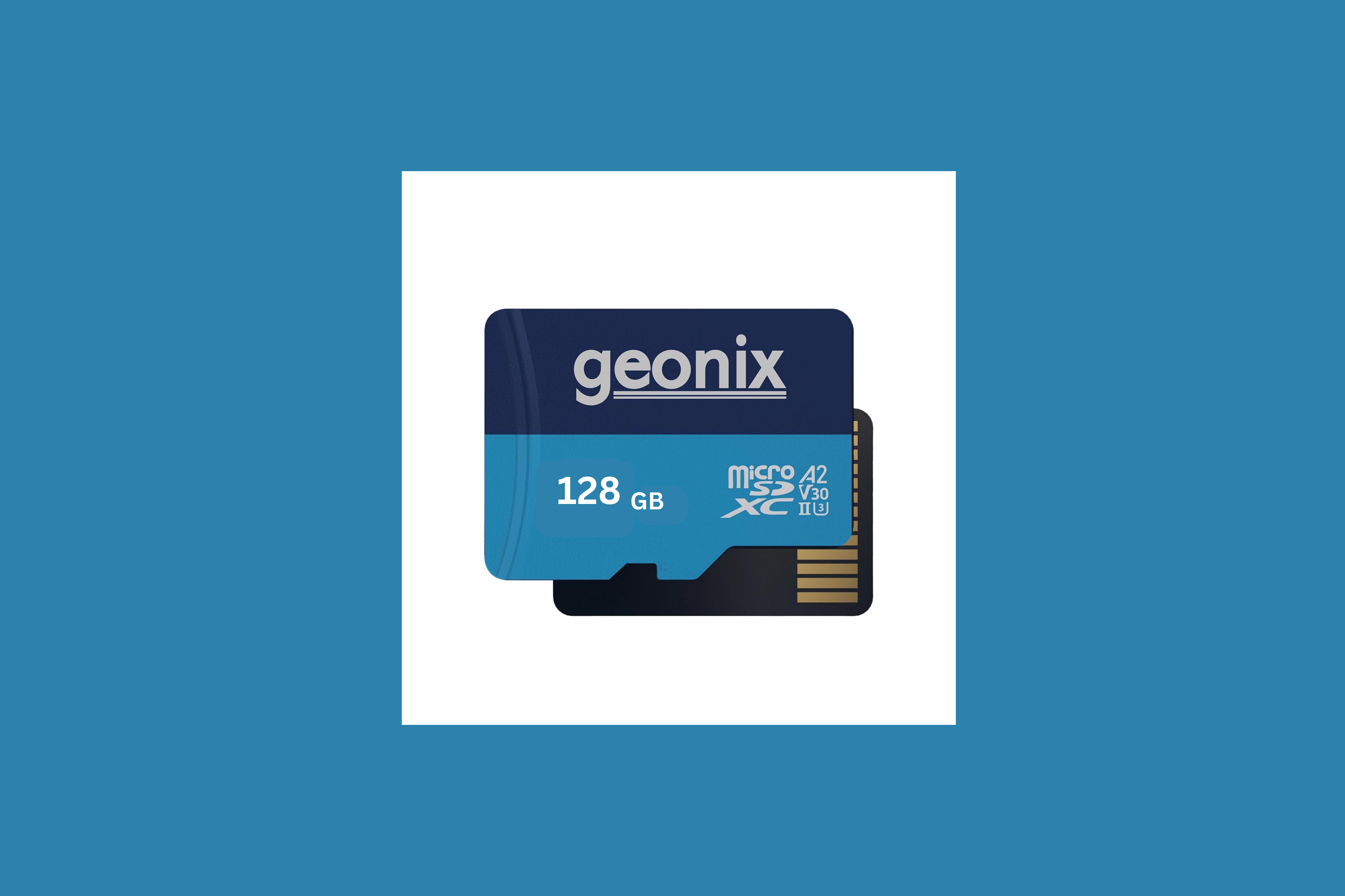Geonix 128GB MicroSDXC Memory Card, 150MB/s Read, 70MB/s Write-GXMSD128GB