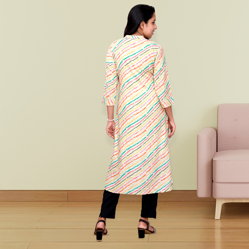 Zahari Striped Dress - Rainbow Stripes