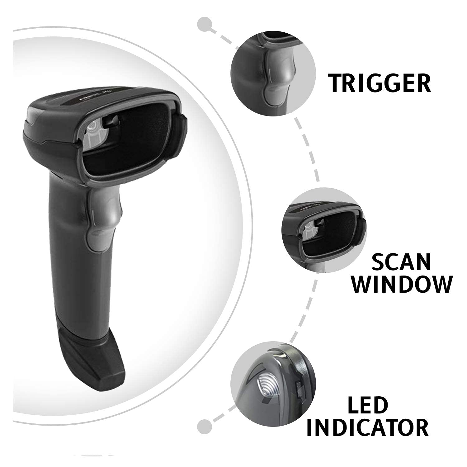 Zebra DS2208 1D 2D Handheld Wired USB Barcode Scanner (Black) Zebra DS2208 1D 2D Handheld Wired USB Barcode Scanner (Black)