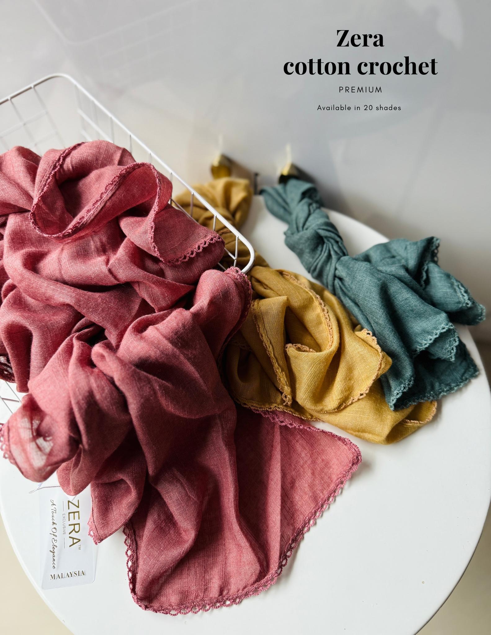 Zera Exclusive Premium Malaysian Cotton Crochet Hijab