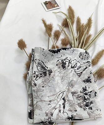 Zera Premium Georgette Digital Print Hijab with Stones All Around