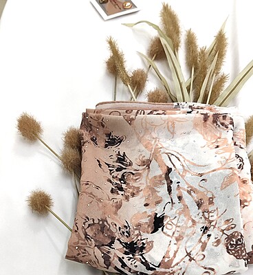 Zera Premium Georgette Digital Print Hijab with Stones All Around