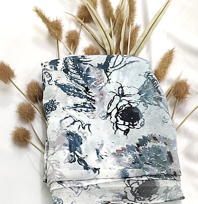 Zera Premium Georgette Digital Print Hijab with Stones All Around