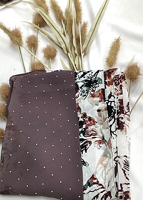 Zera Premium Georgette Digital Print Hijab with Stones All Around