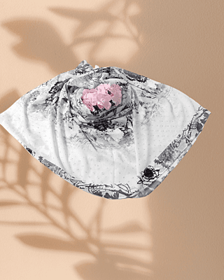 Zera Premium Georgette Digital Print Hijab with Stones All Around