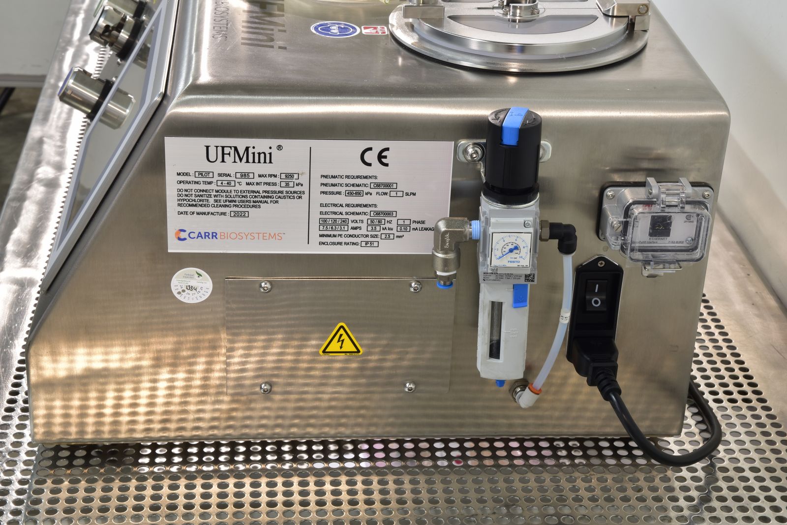 CARR Pilot, UFMini, Single-Use Centrifuge CARR Pilot, UFMini, Single-Use Centrifuge