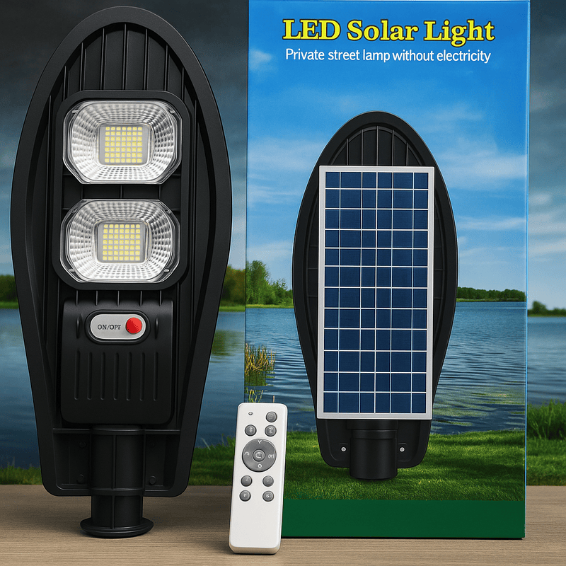 20 W LED FISH 2 lance solar street light rechargeable, Aluminium
