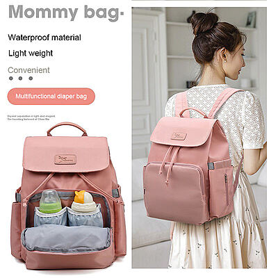 Large Capacity Mommy Bag Large Diaper Bag Baby Diaper Backpack with Insulated Pockets