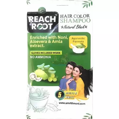 Amrith Noni- Noni Black Hair Magic Hair Color Shampoo | Ammonia Free Hair Color Shampoo