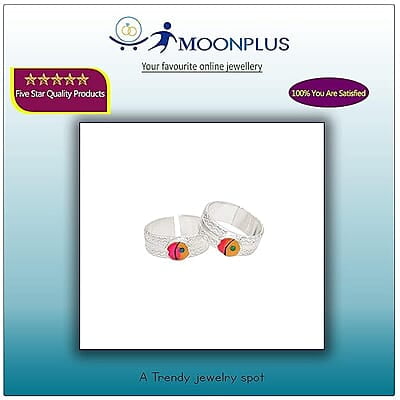 Silver Toe ring/ Metti with Enamel