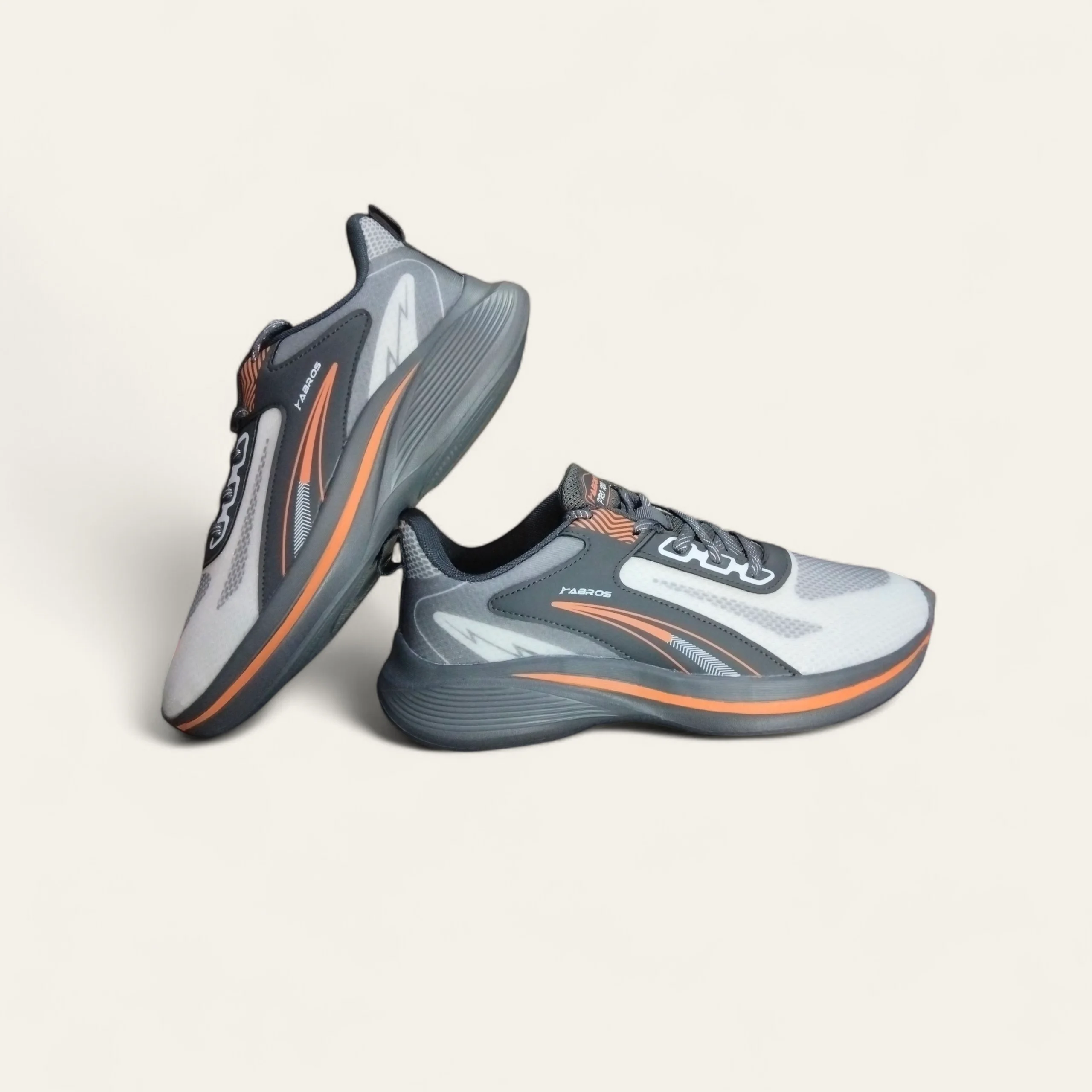 Abros Elan Off White/D.Grey - Men's Running Shoes Abros Elan Off White/D.Grey - Men's Running Shoes