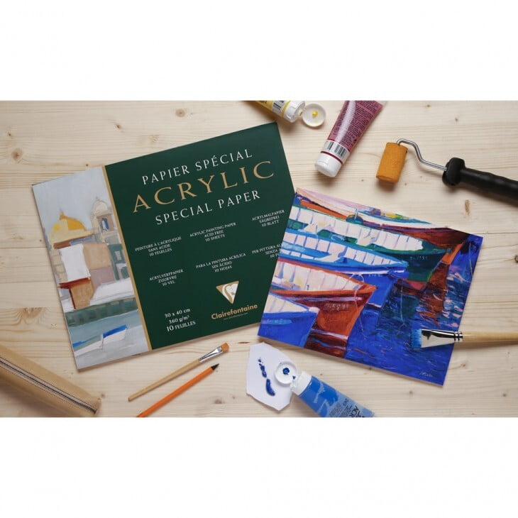 CLAIREFONTAINE ACRYLIC SPECIAL PAPER, 360GSM, 10 SHEETS CLAIREFONTAINE ACRYLIC SPECIAL PAPER, 360GSM, 10 SHEETS