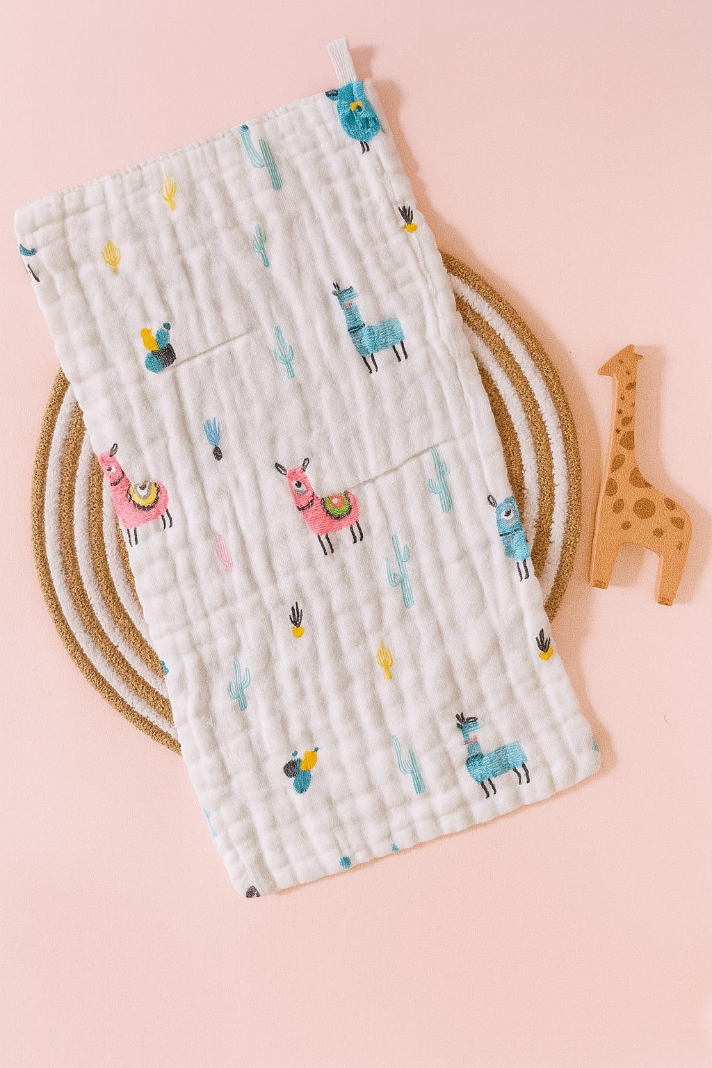 Premium Crinkled Muslin Burp Cloths (Pack of 2)