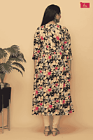 mix n match floral  printed aliacut kurtha Navy Blue (Pack of all sizes)