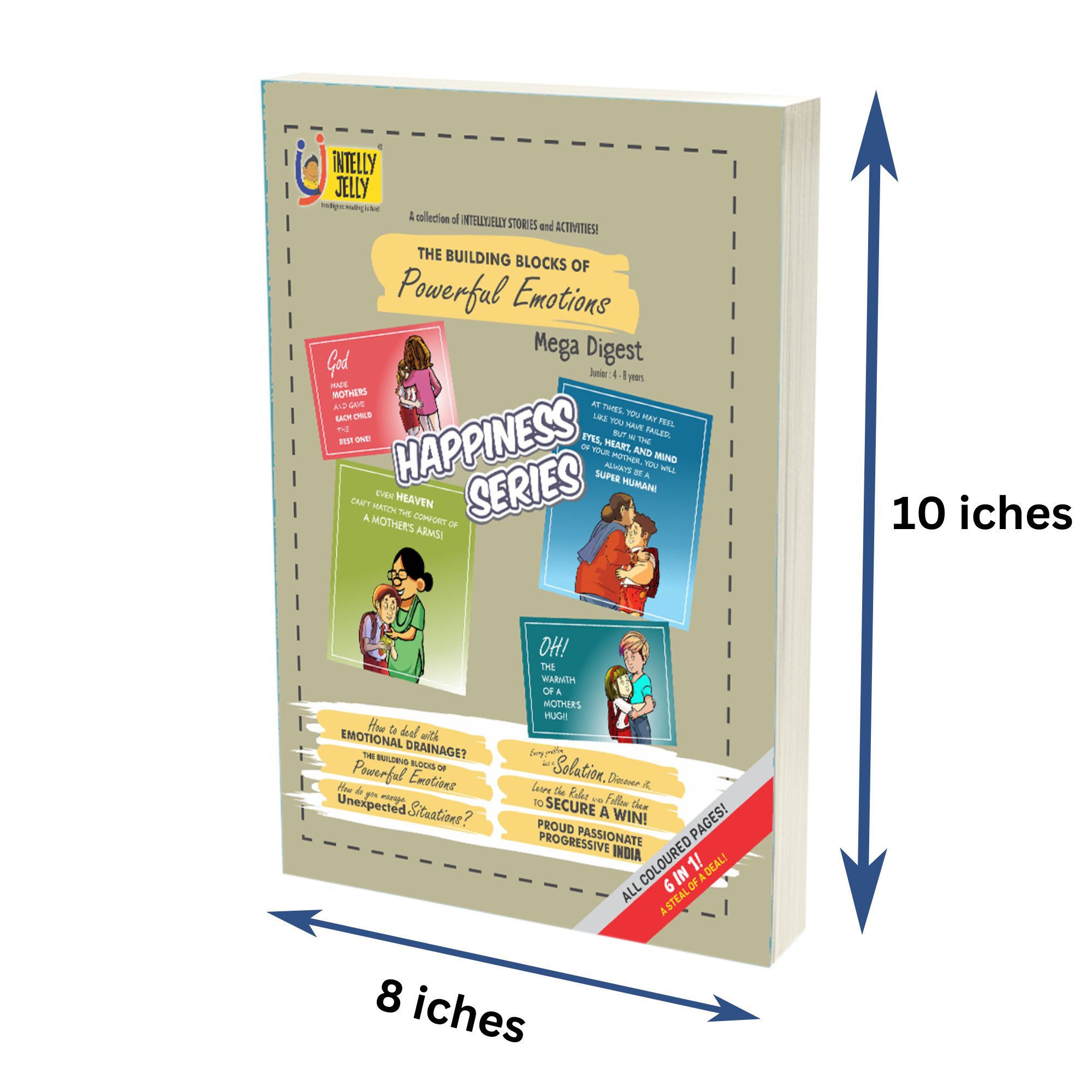 iNTELLYJELLY Mega Digest: The Building Blocks of Powerful Emotions | Logical Reasoning | Emotional Intelligence | Story Book | Activity Book | All Coloured & Illustrated 340+ Pages | Age 4-8 Years iNTELLYJELLY Mega Digest: The Building Blocks of Powerful Emotions | Logical Reasoning | Emotional Intelligence | Story Book | Activity Book | All Coloured & Illustrated 340+ Pages | Age 4-8 Years