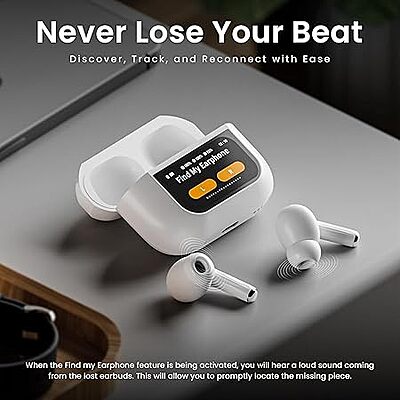 Earbuds Pro 2 Gen,Display Control Earbuds,with ANC- ENC Active Noise Cancellation,DisplayTouch Earbuds,Type-C Fast Charging Earbuds Pro 2 Gen,Display Control Earbuds,with ANC- ENC Active Noise Cancellation,DisplayTouch Earbuds,Type-C Fast Charging