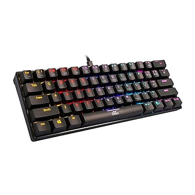 Ant Esports MK1200 Mini Wired Mechanical Gaming Keyboard with RGB Backlit Lighting and 60% Compact Form Factor - Red Switch Ant Esports MK1200 Mini Wired Mechanical Gaming Keyboard with RGB Backlit Lighting and 60% Compact Form Factor - Red Switch
