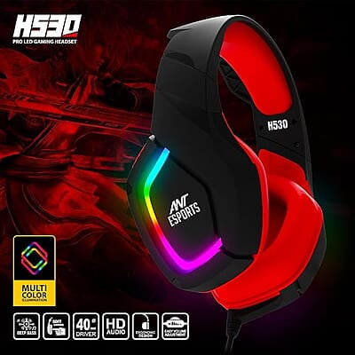Ant Esports H530 Multi-Platform Pro RGB Gaming Headsetfor PC / PS4 / PS5 / Xbox One / Switch1 with mic Ant Esports H530 Multi-Platform Pro RGB Gaming Headsetfor PC / PS4 / PS5 / Xbox One / Switch1 with mic