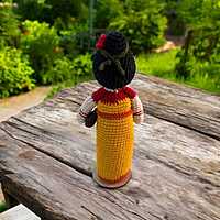 Crochet Assamese Tribal Figurine Crochet Assamese Tribal Figurine