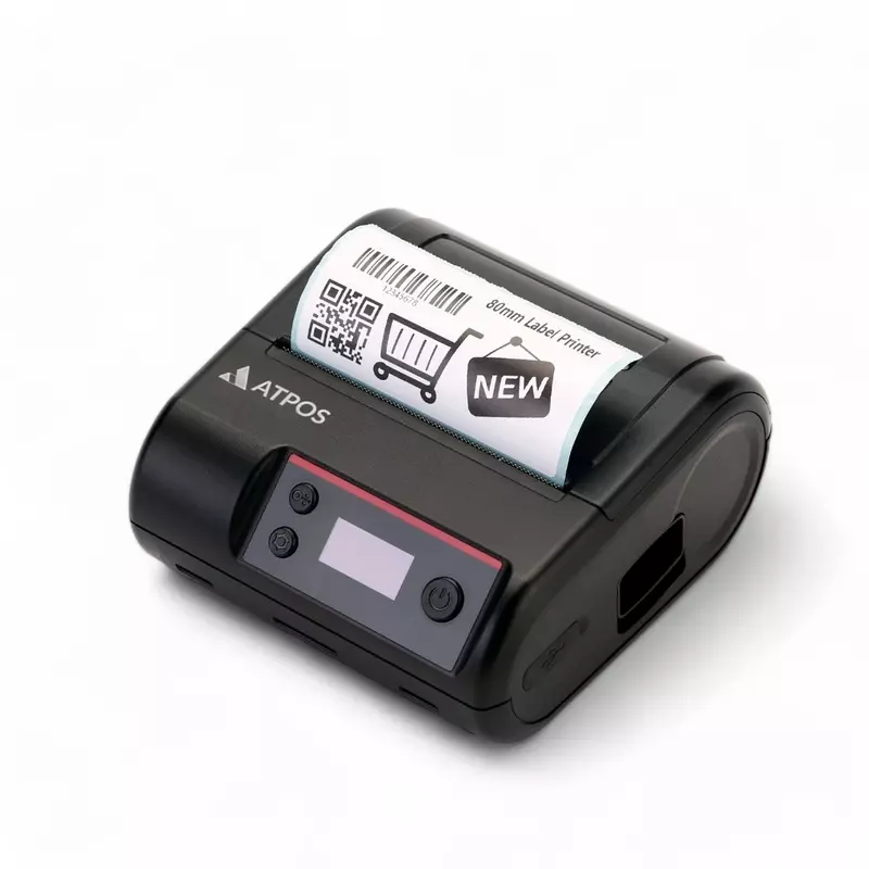 Atpos MD80 80mm 3-Inch Mobile Label Receipt Printer (Dual Mode) | USB+BT Atpos MD80 80mm 3-Inch Mobile Label Receipt Printer (Dual Mode) | USB+BT