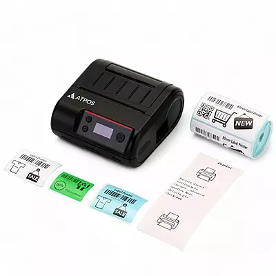 Atpos MD80 80mm 3-Inch Mobile Label Receipt Printer (Dual Mode) | USB+BT Atpos MD80 80mm 3-Inch Mobile Label Receipt Printer (Dual Mode) | USB+BT