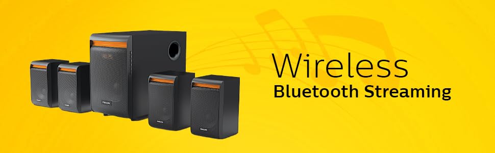 Philips Audio SPA8140B/94 40W 4.1 Channel Wireless, USB, Bluetooth Multimedia Speaker System (Black) Philips Audio SPA8140B/94 40W 4.1 Channel Wireless, USB, Bluetooth Multimedia Speaker System (Black)