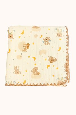 4-Layer Muslin Cotton Crinkled Blanket 100* 110cm – Assorted Designs