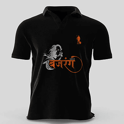 Hanuman Polo T-Shirt Black – Spiritual Streetwear | SorryBro Hanuman Polo T-Shirt Black – Spiritual Streetwear | SorryBro