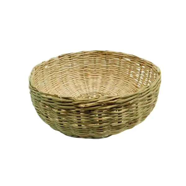 Handmade bamboo Chubri basket for rustic storage, and sustainable organizing