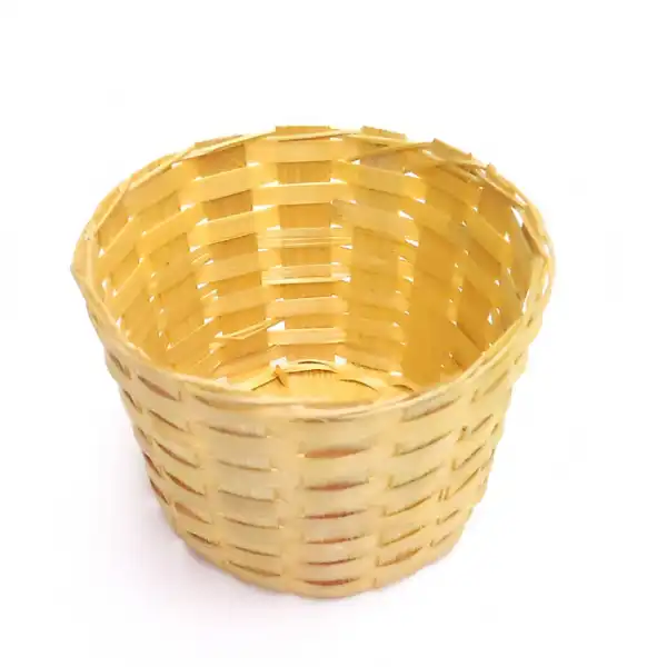 Bamboo Bowl – eco-friendly small tokri basket for pooja and storage by LeafnDeor Bamboo Bowl – eco-friendly small tokri basket for pooja and storage by LeafnDeor