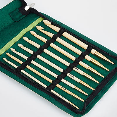 Bamboo Afghan/Tunisian crochet hook set -Interchangeable Bamboo Afghan/Tunisian crochet hook set -Interchangeable